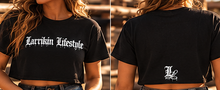 Load image into Gallery viewer, Saints & Outlaws Bad Habits Black Womens Tee