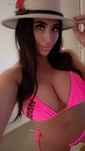Load image into Gallery viewer, Neon Pink Bikini with side ties
