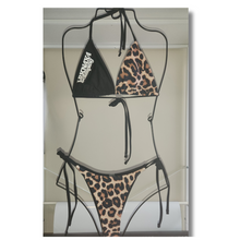 Load image into Gallery viewer, Leopard Print & Black Bikini