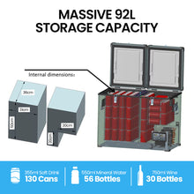 Load image into Gallery viewer, 92L Dual Zone Portable Fridge / Freezer