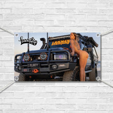 Load image into Gallery viewer, Womens crop Calendar bundle - 2024 chicks n Rigs Calendar, Vinyl wall banner, Mens Tank &amp; sticker pack
