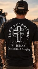 Load image into Gallery viewer, In CV's We Don't Trust tee - front on model
