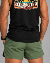 Load image into Gallery viewer, Retro-Bution Men's Shorts Khaki back

