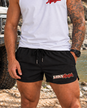 Load image into Gallery viewer, Retro-Bution Men's Shorts Black front
