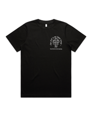 Load image into Gallery viewer, In CV's We Don't Trust tee - back flat lay
