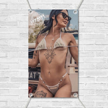 Load image into Gallery viewer, Womens crop Calendar bundle - 2024 chicks n Rigs Calendar, Vinyl wall banner, Mens Tank &amp; sticker pack
