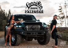 Load image into Gallery viewer, 2024 calendar chick&#39;s n Rigs 4x4 bikinis
