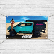 Load image into Gallery viewer, Womens crop Calendar bundle - 2024 chicks n Rigs Calendar, Vinyl wall banner, Mens Tank &amp; sticker pack
