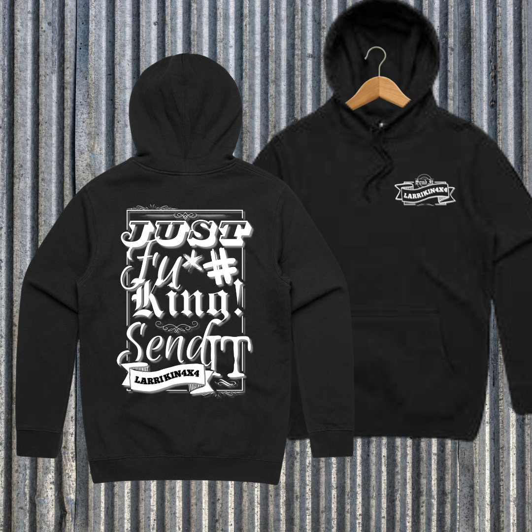 Black Hoodie - Vintage Just Fkn Send it