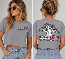 Load image into Gallery viewer, Making Tracks Boab Standard Tee - Grey Marle front and back
