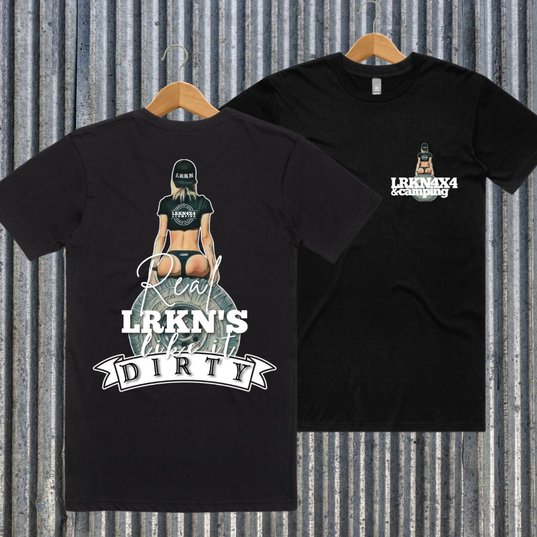 Men's Black Tshirt - Real LRKN'S like it dirty