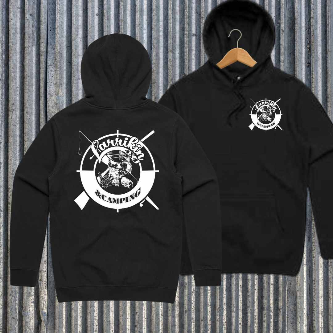 Men's Black hoodie - Hunt Fish