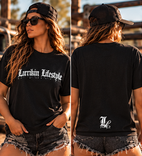 Load image into Gallery viewer, Saints &amp; Outlaws Bad Habits Black Womens Tee
