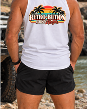 Load image into Gallery viewer, Retro-Bution Men's Shorts Black back
