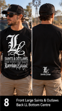 Load image into Gallery viewer, Saints &amp; Outlaws Bad Habits Black Mens Tee
