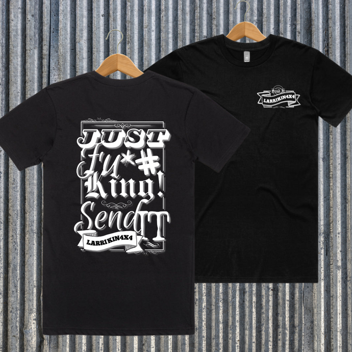 Men's Black Tshirt  - Vintage Just Fkn Send It