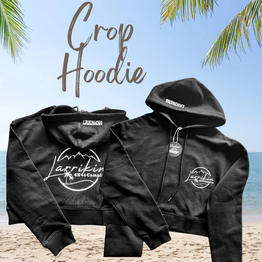 Women's black Crop Hoodie